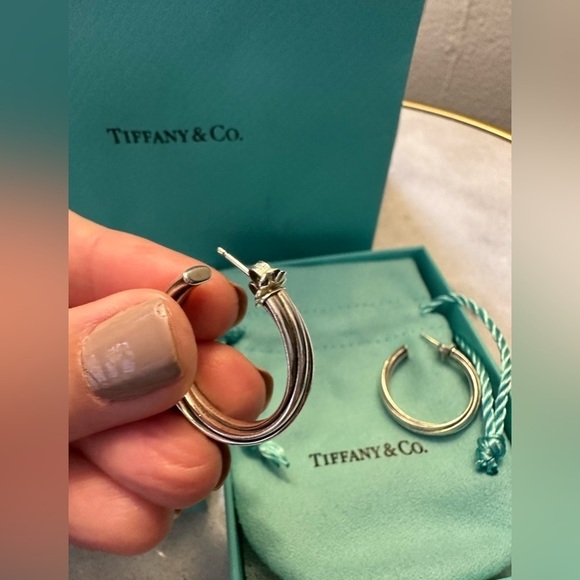 Tiffany Paloma Hoops Silver with dust bag, box and Tiffany bag - Picture 5 of 11